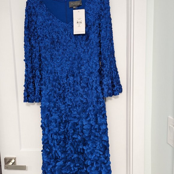 Theia Blue Dress sz 4